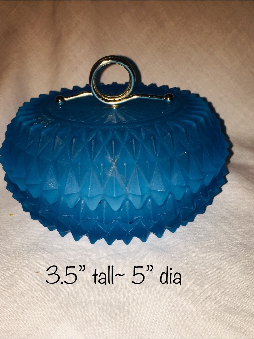 Vintage Indiana Glass Glass Candy Dish with silver  Handle